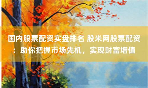 国内股票配资实盘排名 股米网股票配资：助你把握市场先机，实现财富增值